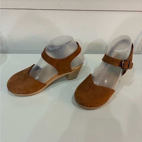 Ninaz Swedish Clog Sandals | Youth Size 3 | Suede & Wood good used condition - Picture 3 of 8